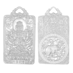 Pt950 Platinum Chinese Zodiac Rat Guardian - Thousand-Handed Guanyin Pendant